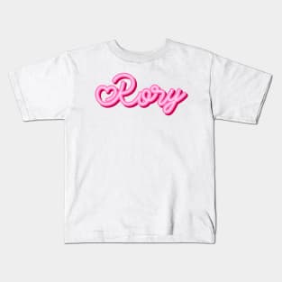 Rory name pink heart Kids T-Shirt